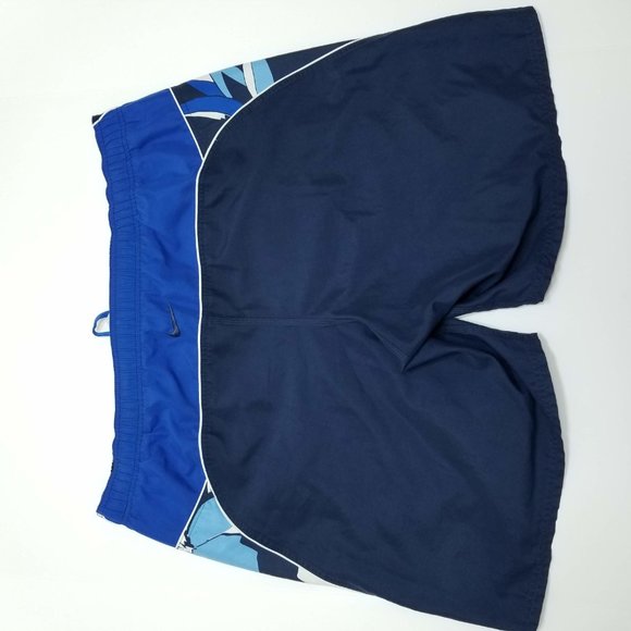 Nike Navy Blue Swimming Shorts - XL - Floral - Picture 5 of 8